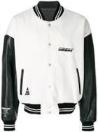 Unravel Project Two-tone Bomber Jacket - White