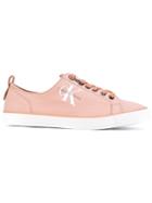 Calvin Klein Canvas Logo Trainers - Pink & Purple