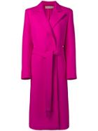 Emilio Pucci Double Face Wool Long Coat - Pink