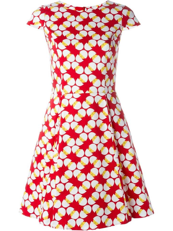 Ultràchic Egg Print Flared Short Dress