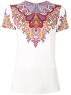 Etro - Paisley Collar Print T-shirt - Women - Spandex/elastane/viscose - 44, White, Spandex/elastane/viscose