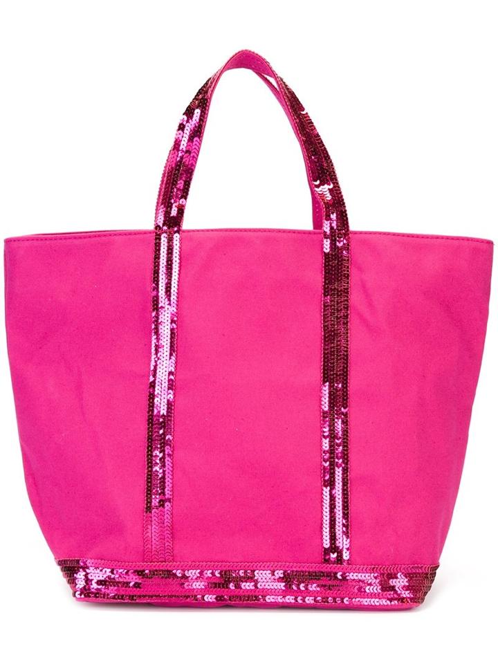 Vanessa Bruno Sequin Embellished Tote, Women's, Pink/purple