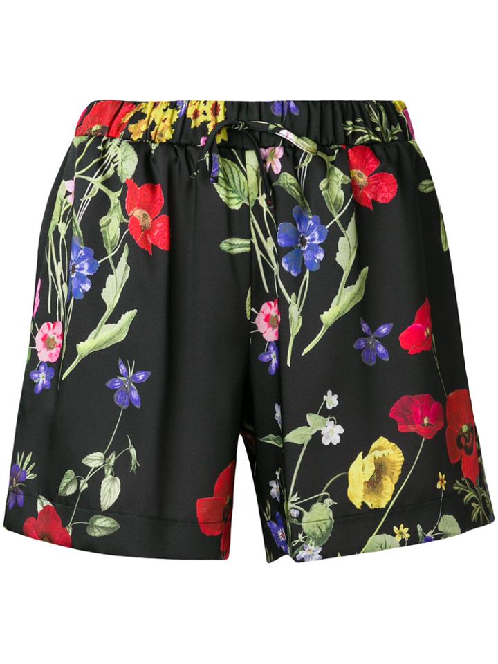 Blugirl Floral Print Shorts - Black