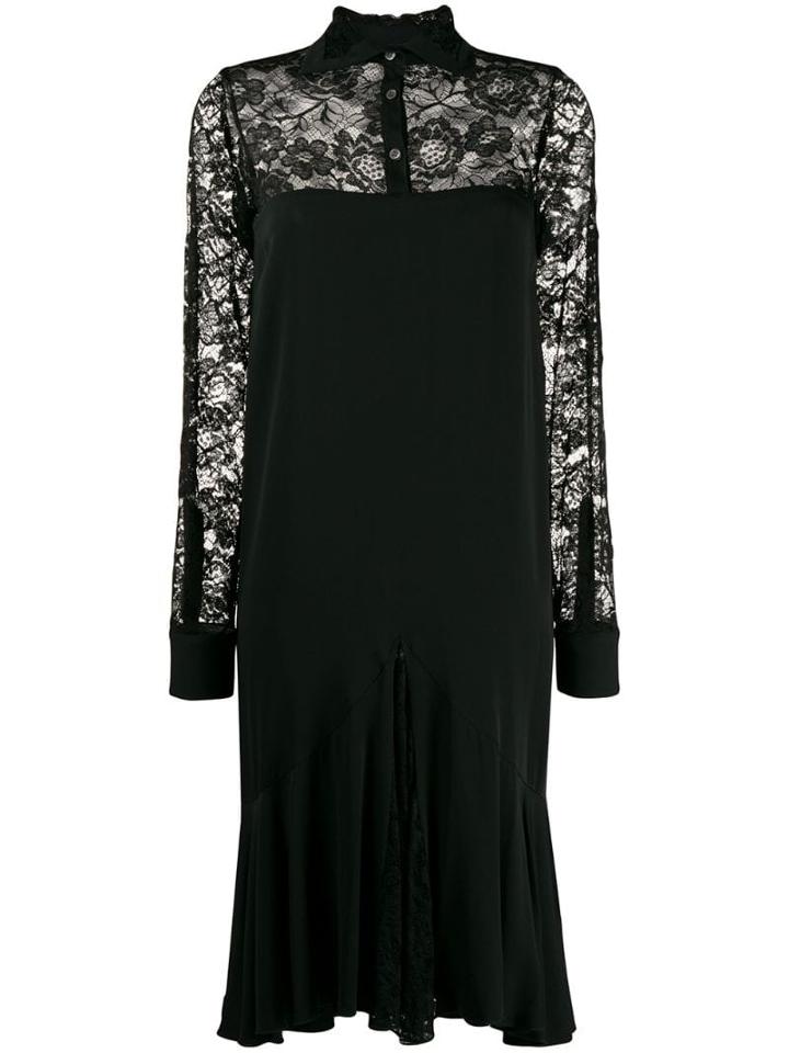 Romeo Gigli Pre-owned 1997 Lace Panel Dress - Black