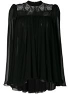 Philosophy Di Lorenzo Serafini Sheer Pleated Blouse - Black