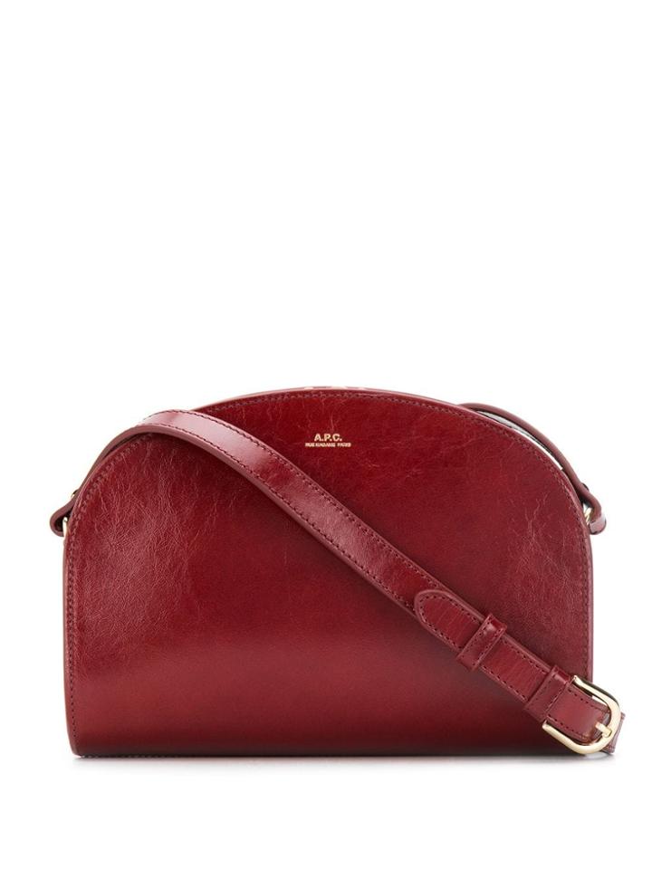 A.p.c. Logo Print Crossbody Bag - Red