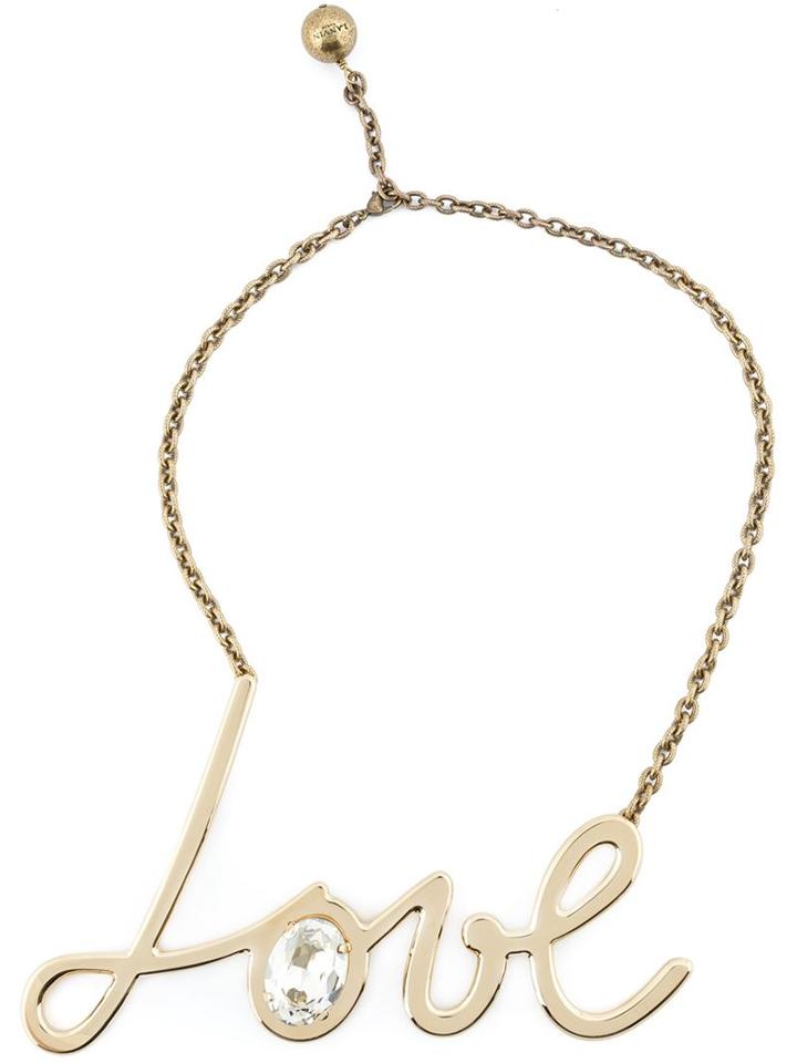 Lanvin Love Necklace, Women's, Yellow/orange, Gold Plated Brass/crystal