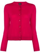 Ps By Paul Smith Crew Neck Cardigan - Red