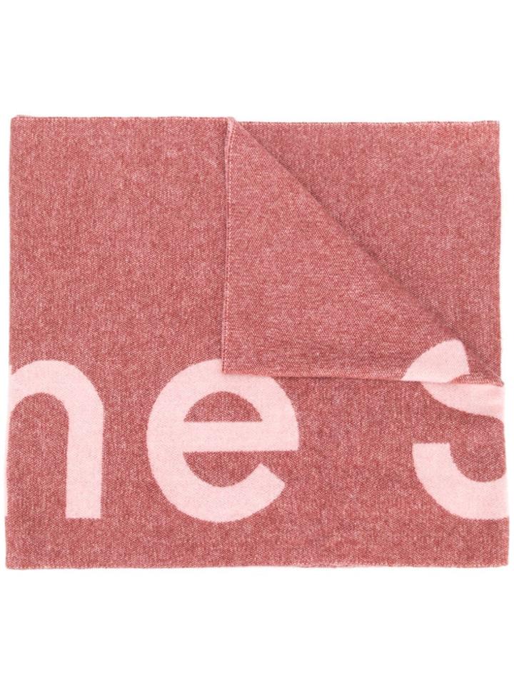 Acne Studios Toronty Logo Scarf - Pink