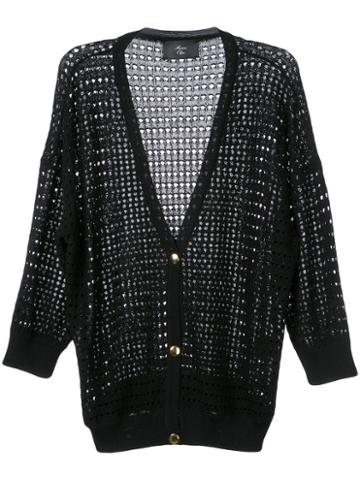 Maison Olga - 'wapixiana' Cardigan - Women - Polyamide/viscose - 1, Black, Polyamide/viscose