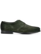 Santoni Suede Derby Shoes - Green