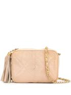 Chanel Pre-owned Diamond Quilted Tassel Shoulder Bag - Brown
