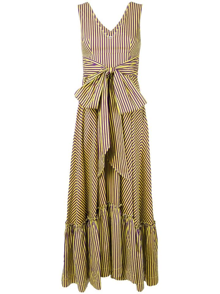 P.a.r.o.s.h. Long Striped Dress - Yellow