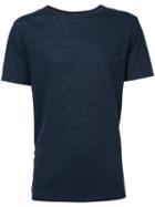 Onia - Chad Ss Linen T-shirt - Men - Linen/flax/polyester - M, Blue, Linen/flax/polyester