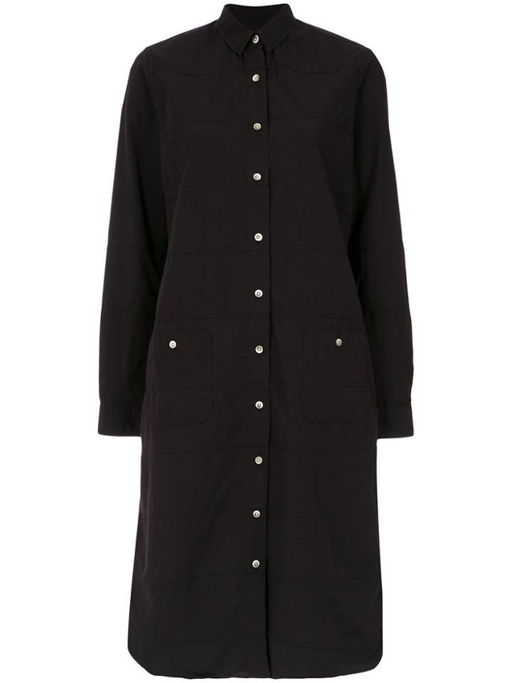 À La Garçonne Long Sleeves Shirt Dress - Black