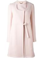 Chloé Tied Midi Coat, Women's, Size: 42, Pink/purple, Viscose/silk/virgin Wool/polyamide