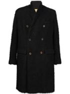 Uma Wang 'nebs' Coat, Men's, Size: Small, Black, Linen/flax/polyamide/spandex/elastane/virgin Wool