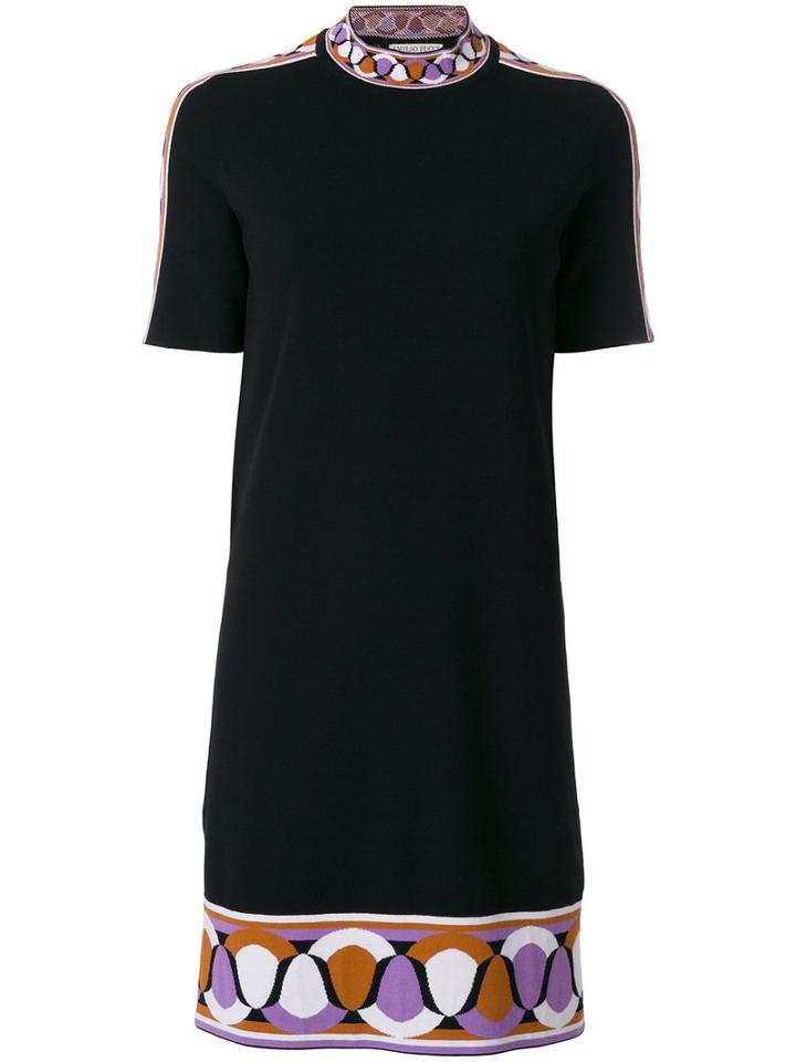 Emilio Pucci - Jacquard Hem Knit Dress - Women - Polyester/viscose - M, Black, Polyester/viscose