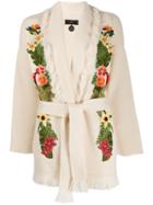 Alanui Embroidered Floral Cardigan - Neutrals