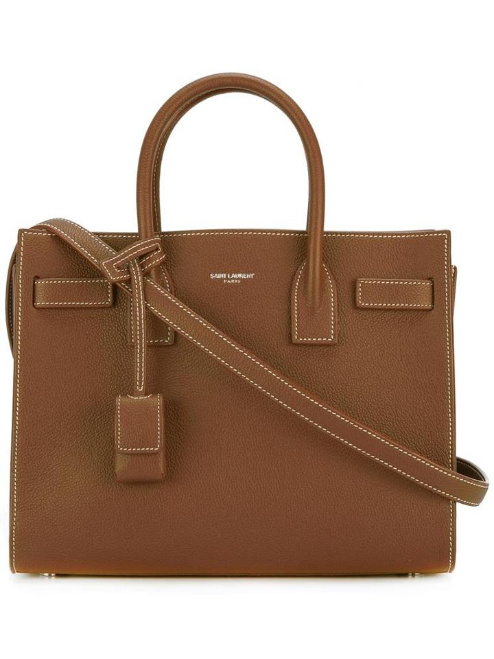 Saint Laurent Small Sac De Jour Tote, Women's, Brown, Calf Leather