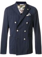 Manuel Ritz Classic Double-breasted Blazer - Blue
