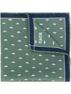 Fefè Car Print Pocket Square - Green