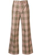 Maggie Marilyn Go Getter Plaid Trousers - Brown