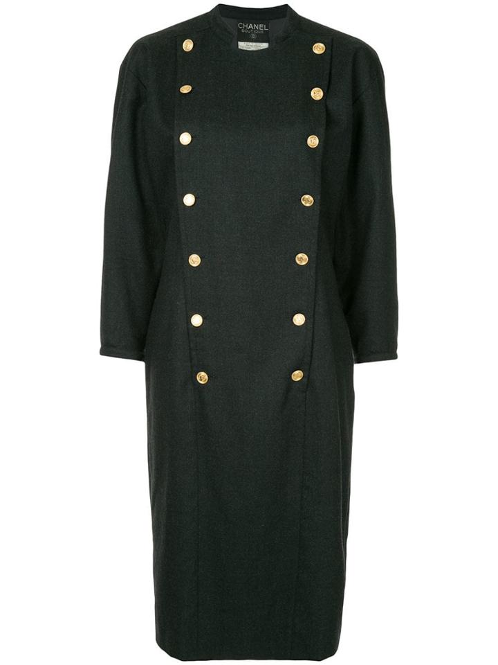 Chanel Vintage Chanel Long Sleeve One Piece Dress - Grey