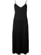 Raquel Allegra Midi Slip Dress, Women's, Size: 3, Black, Cotton/viscose