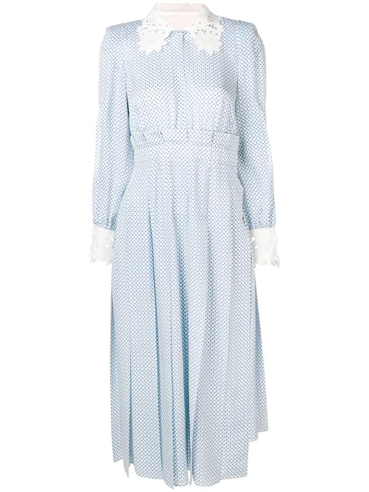 Fendi Floral Belted Dress - Blue