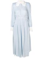 Fendi Floral Belted Dress - Blue