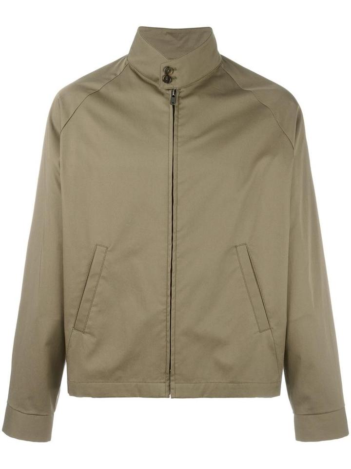 Maison Margiela Stand Up Collar Jacket, Men's, Size: 52, Green, Cotton