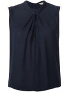 Rebecca Taylor Keyhole Detail Tank Top, Women's, Size: 8, Blue, Silk