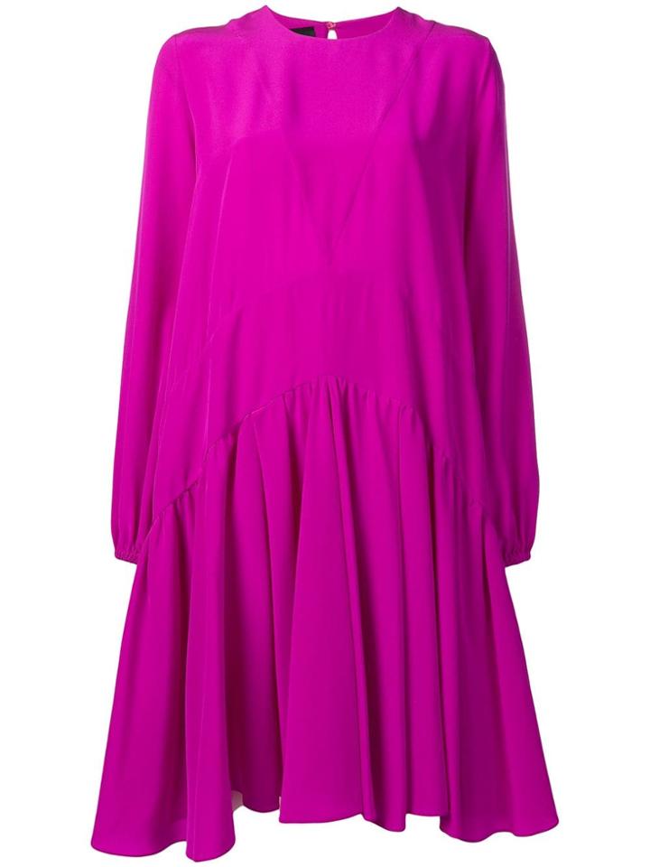 Rochas Panelled Pleated Dress - Pink