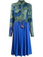 Just Cavalli Tiger Print Shirt Dress - Blue