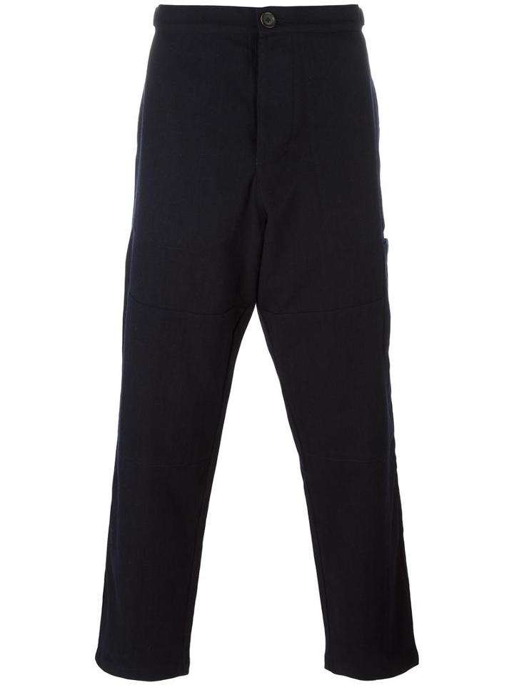 Oliver Spencer 'judo' Trousers, Men's, Size: Large, Blue, Cotton/virgin Wool