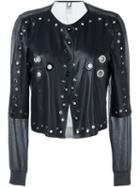 Aviù Eyelet Detail Semi Sheer Contrast Back Jacket