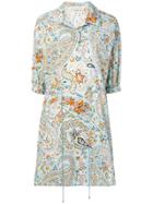 Etro Short Printed Dress - Blue