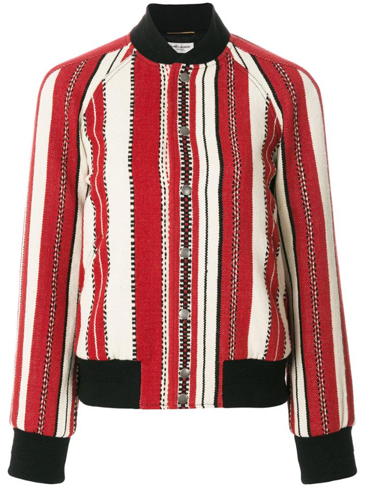 Saint Laurent Berber Bomber Jacket - Red