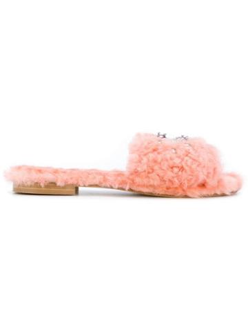 Emanuela Caruso Embellished Mules - Pink