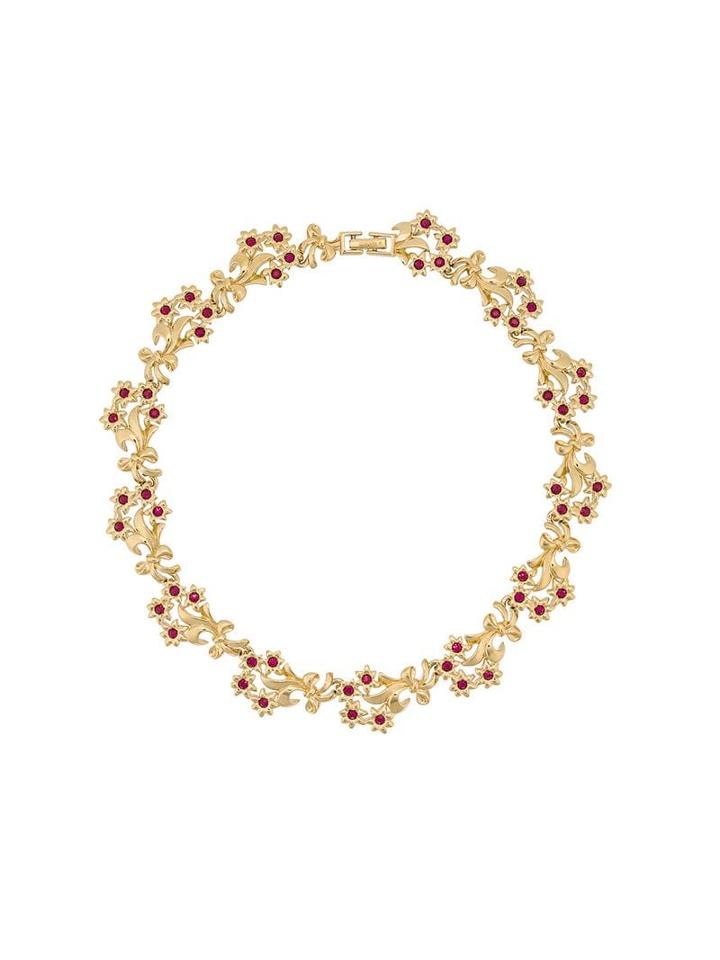 Nina Ricci Pre-owned Flower And Bow Necklace - Gold