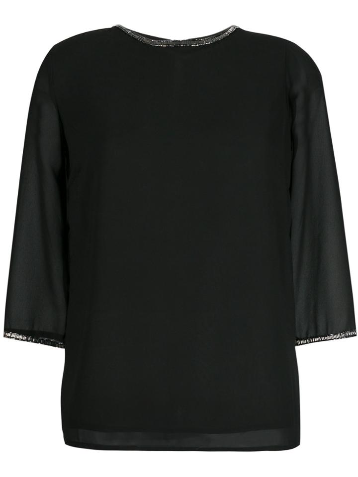 Liu Jo Embellished Detail Blouse - Black