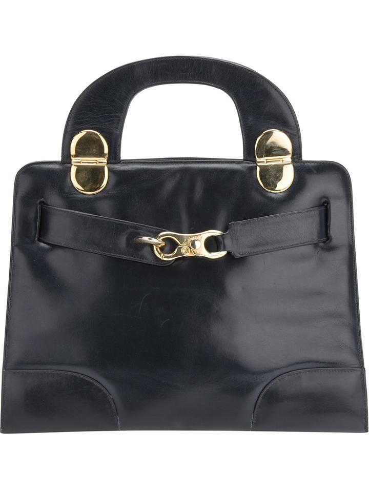 Celine Vintage Clasp Detail Tote