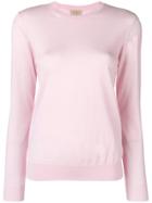 Burberry Long-sleeve Fitted Sweater - Pink & Purple