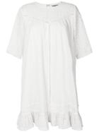 Essentiel Antwerp Embroidered Sleevel Ruffle Dress - White
