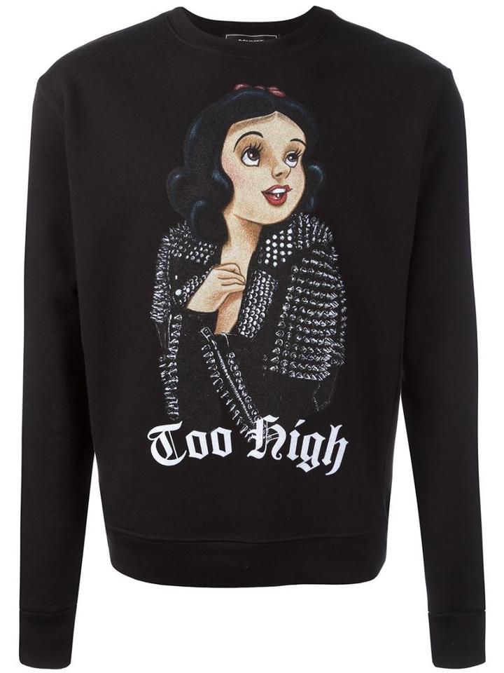 Dom Rebel 'snow' Sweatshirt, Men's, Size: Large, Black, Cotton