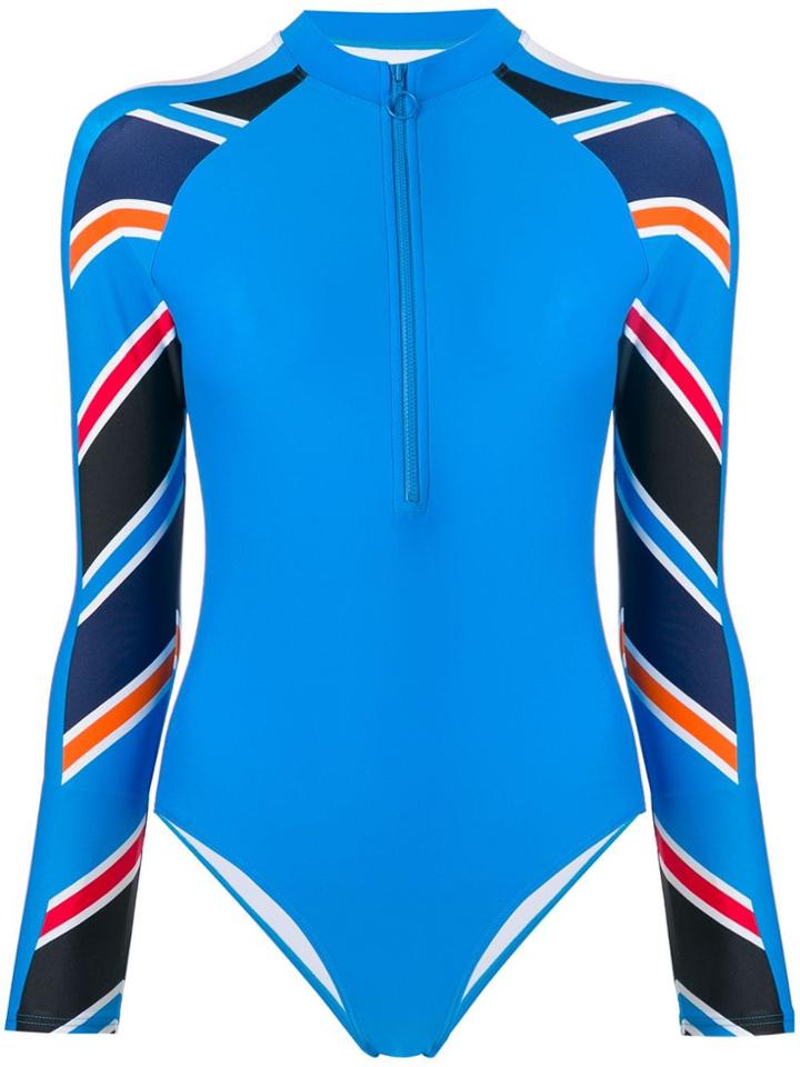 Perfect Moment Striped Spring Suit - Blue