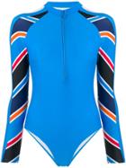 Perfect Moment Striped Spring Suit - Blue