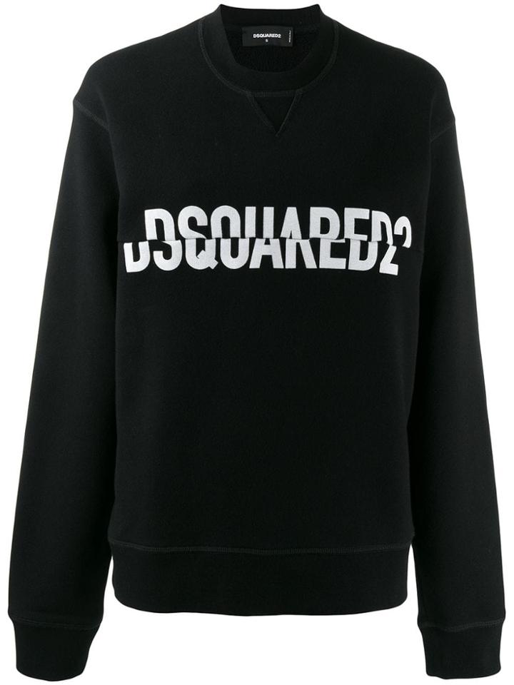 Dsquared2 Split Logo Print Sweatshirt - Black