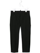 Dsquared2 Kids - Turn-up Hem Trousers - Kids - Spandex/elastane/virgin Wool - 12 Yrs, Black